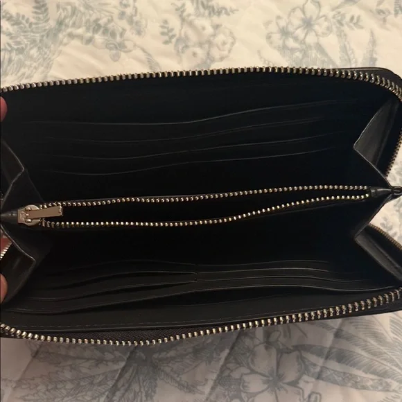 Coach Black and Gray Zip-Around Wallet - Picture 3 of 3